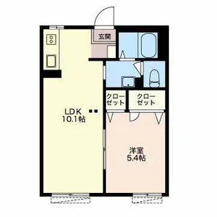 ハンプデンコート2A【1階】の間取り