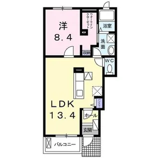 ベルメゾン 壱番館【1階】の間取り