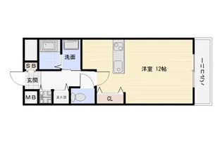 大阪府大阪市平野区長吉出戸2【マンション】の間取り