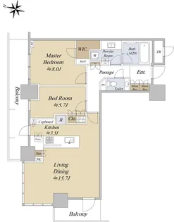 パークタワー西新宿【21階】の間取り