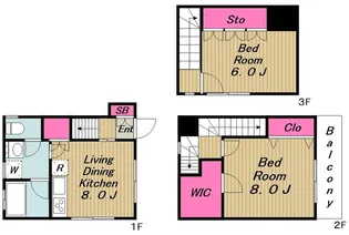 東京都品川区西五反田4【一戸建】の間取り