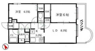 ガーデンパレス関町【1階】の間取り