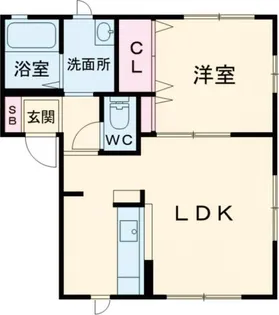 ラフォーレ栄 B棟【1階】の間取り