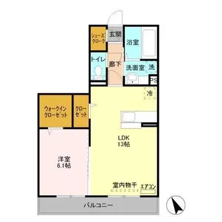 ラ・ペジブルA【2階】の間取り