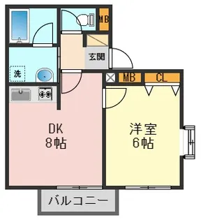 ヴィラセントラル【5階】の間取り