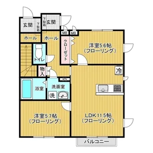 サンコート松原C棟【1階】の間取り