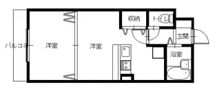 クオーレ中川【4階】の間取り