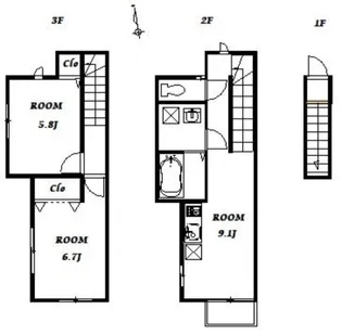 ウラノス小松川【2階】の間取り