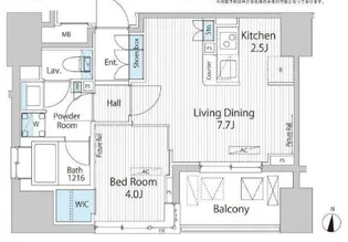 グランシエル南青山【3階】の間取り