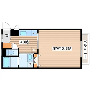 メゾンバレーヌ【3階】の間取り