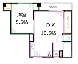 オレンジビル【3階】の間取り
