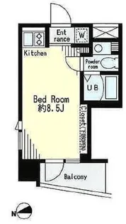 レジディア市谷薬王寺【6階】の間取り