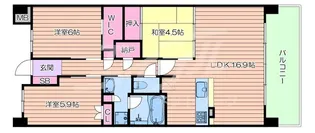 ブリリアシティ千里丘C棟【2階】の間取り