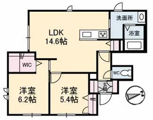 シャーメゾン・リラ【1階】の間取り