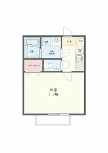 クレフラスト北小金B【1階】の間取り