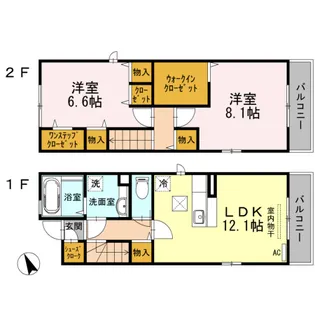 アザレアYガーデン【2階】の間取り