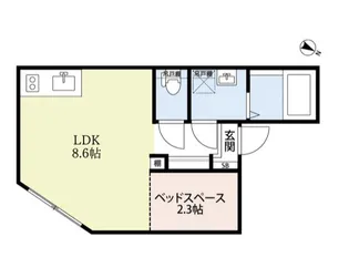 オークレスト下目黒【1階】の間取り