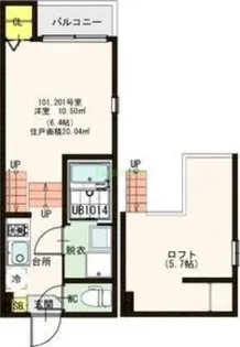 フローラ福住町【2階】の間取り