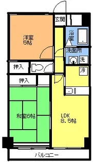 メゾン古奈【4階】の間取り