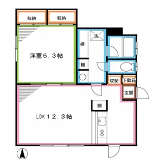 セ モア【1階】の間取り