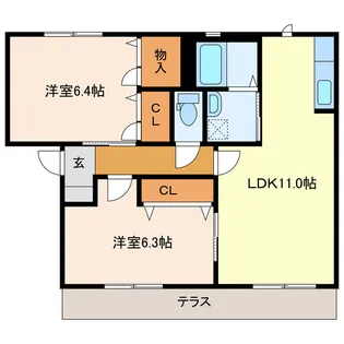 リバティ722【1階】の間取り