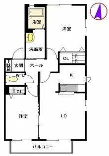 セピアコート II棟【2階】の間取り