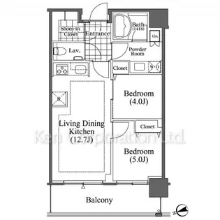 芝浦アイランド ブルームタワー【12階】の間取り