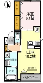 シンセリティ石津B棟【1階】の間取り