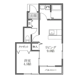 エリオントB【1階】の間取り