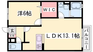 ガーデンコート車D棟【1階】の間取り