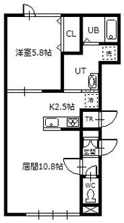 ツインクル旭町III【1階】の間取り