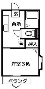 ハイツクレール【2階】の間取り