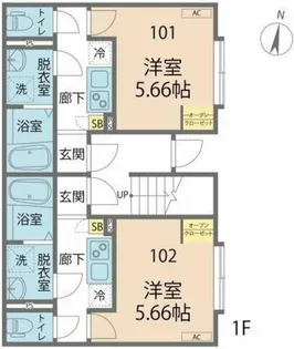 カインドネス相模大野East【3階】の間取り