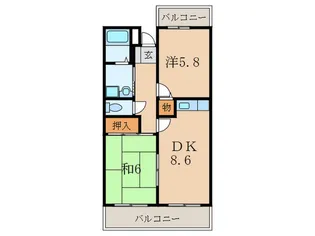 メゾン ウィステリア【1階】の間取り
