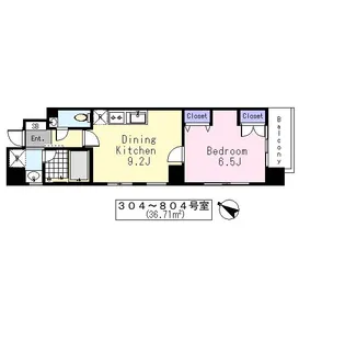 本芝ビル【8階】の間取り
