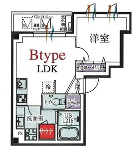 b’CASA ASAKUSA IMADO【3階】の間取り