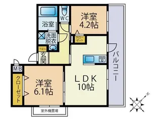 Mitte【2階】の間取り