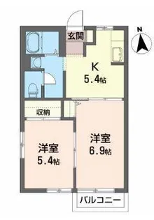 パレス・アザレアC【2階】の間取り