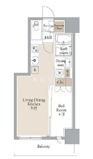 JMFレジデンス蔵前鳥越【6階】の間取り