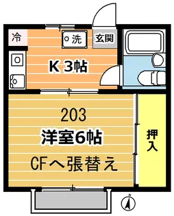 パティオ三富士【2階】の間取り