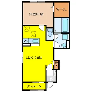 メゾン プティフォンティーヌI【1階】の間取り