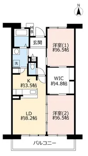 URパークタウン西武庫【4階】の間取り