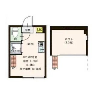 ルピナス大森【1階】の間取り