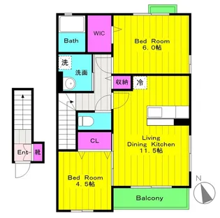 グラシア【2階】の間取り