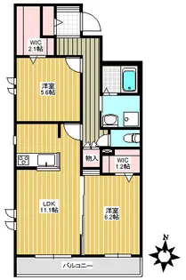 ひかりウィステリア【2階】の間取り