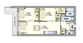 (シニア限定)ヘーベルヴィレッジひばりが丘【1階】の間取り