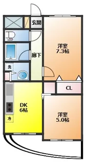 メゾン・ド・櫛引【1階】の間取り