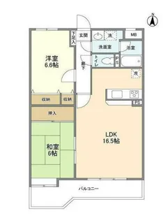 五反山ヒルズ【3階】の間取り