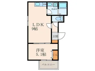 Le BLanc武庫川テラス【1階】の間取り