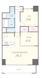 Belle Demeure K(ヴェルドミールケー)【9階】の間取り